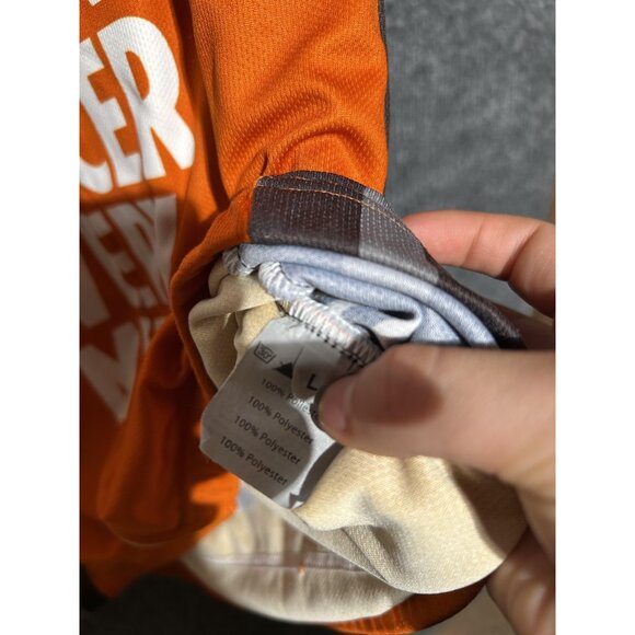 Giordana Cycling Jersey Mens Large Orange Zip Short Sleeve Pockets Texas 4000 - Picture 7 of 7